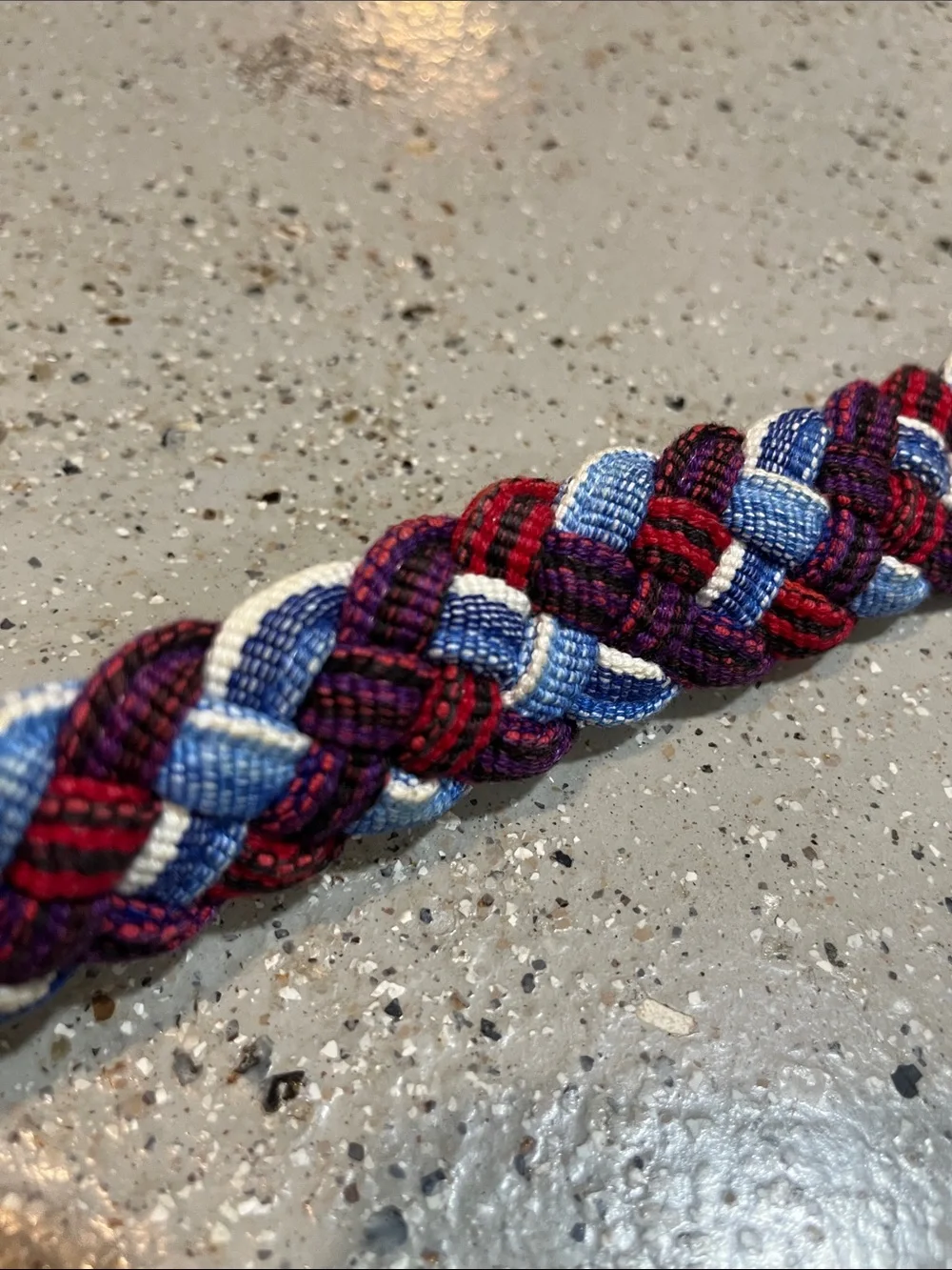 VINTAGE 90S WOVEN FABRIC LEATHER BELT MULTICOLORED SIZE 30 MADE IN GUATEMALA